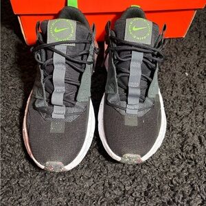 Nike Black and Lime Athletic Shoes